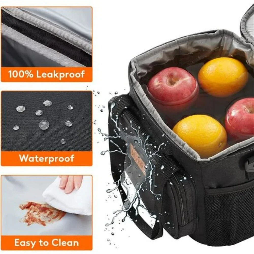 Insulated lunch bag leakproof cooler tote waterproof lunch box for work picnic